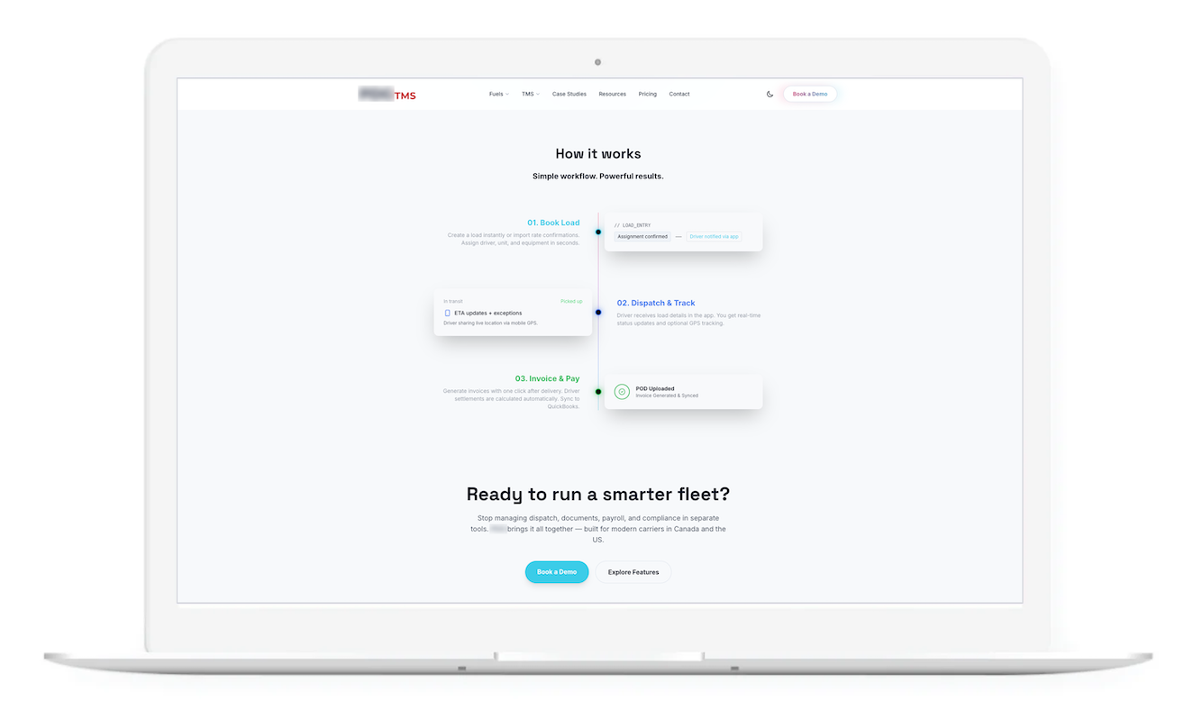 AI-Ready Transportation Management System screenshot