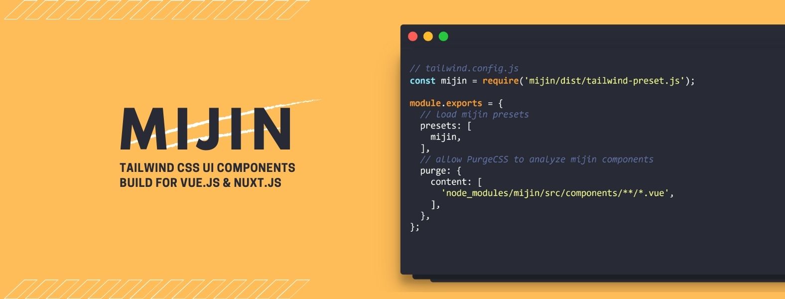 Mijin - Tailwind CSS UI Components Build for Vue & Nuxt