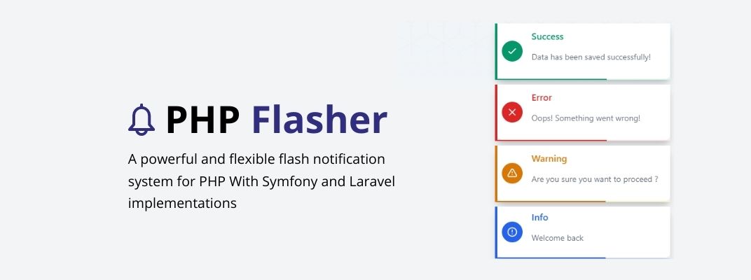 A Powerful Flash notifications System for PHP & Laravel