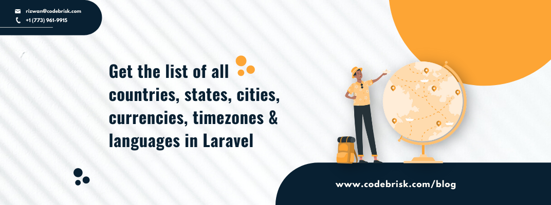 Get all Countries, Cities, Currencies, Timezones in Laravel