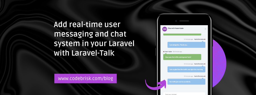 Add a real-time user message chat system with Laravel-Talk