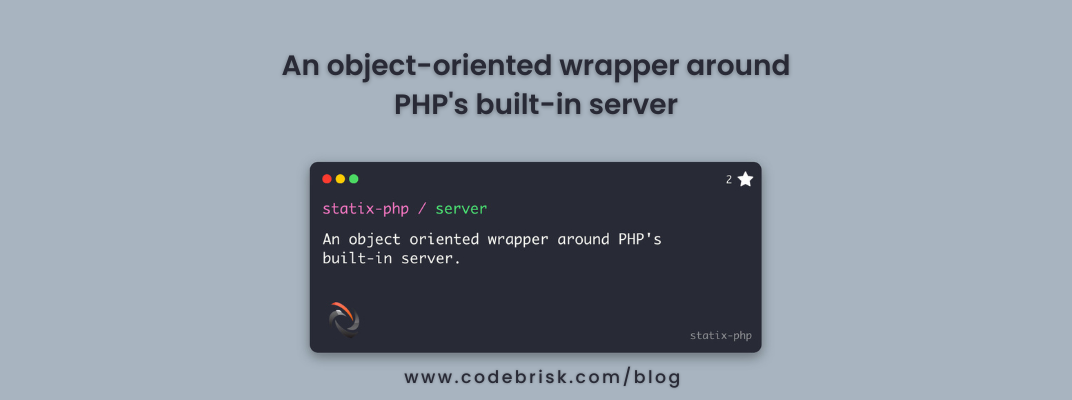 An Object-Oriented Wrapper around PHP's Built-in Server cover image